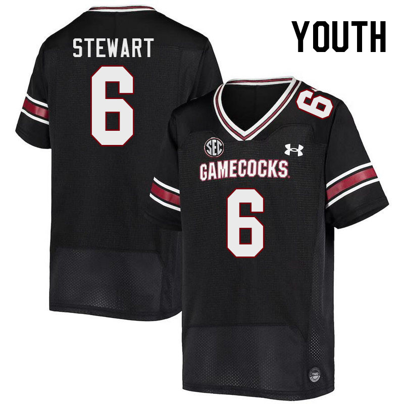 Youth #6 Dylan Stewart South Carolina Gamecocks College Football Jerseys Stitched-Black